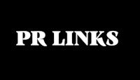 pr links logo on a black background