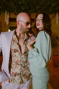 a man and a woman posing for a photo