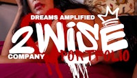 a woman laying on a bed with the words dreams amplified 2 wide portfolio