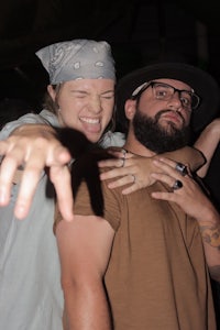 a man wearing a bandana